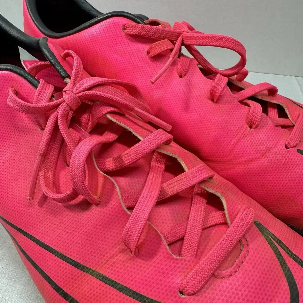 Nike Mercurial Victory 5 FG 651632-660 Soccer Shoes Hyper Pink Lace Up Men's 12